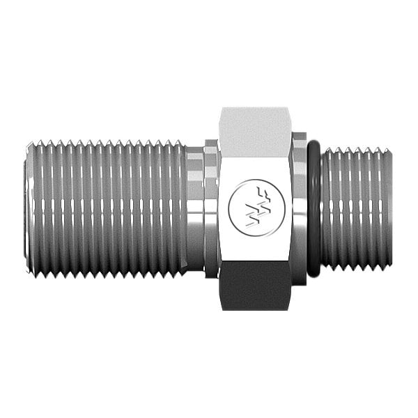 World Wide Fittings Male Flat Face O-Ring Bulkhead to Male O-Ring Boss Straight FS2764X04X04 - main